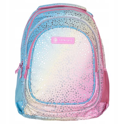 AstraBag Ombre Rainbow School Backpack for Girls with Keychain Organizer