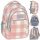 Charming Pastel Plaid Cottagecore Youth Backpack - 3 Compartments