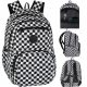 Coolpack Pick Youth School Backpack in Black and White Checkered Design