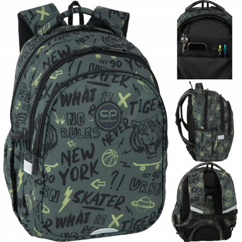Coolpack Jerry Tiger Backpack for Boys, Grades 1-3 - Durable & Ergonomic