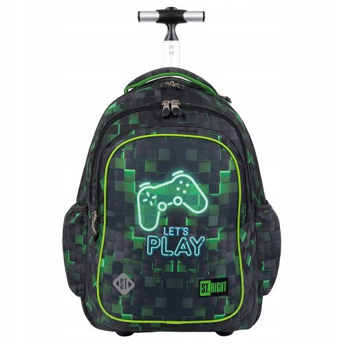 ST.RIGHT Boys' Dark Game Wheeled School Backpack