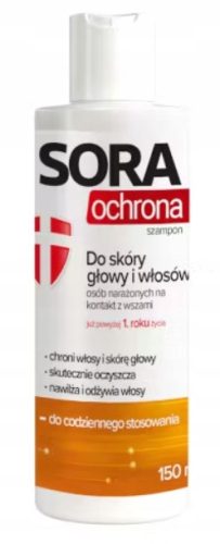 Sora Protection Shampoo Gel for Scalp Prone to Lice Infestation, 150 ml