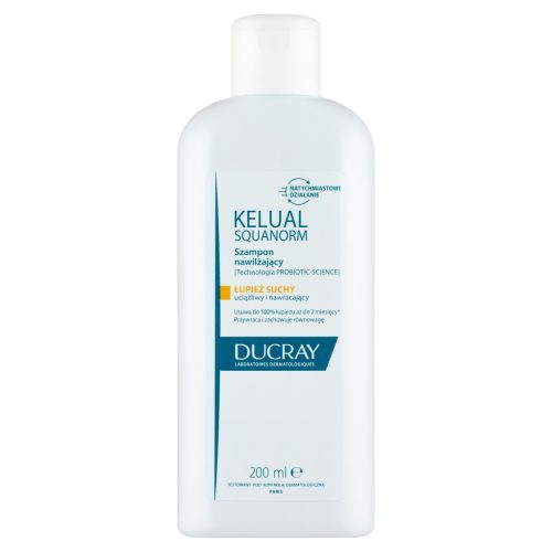 Ducray Kelual Squanorm Dry Dandruff Shampoo, 200ml - Soothes & Hydrates Scalp
