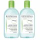 2 x Bioderma Sébium H2O Micellar Water 500ml - Gentle & Effective Skin Cleansing