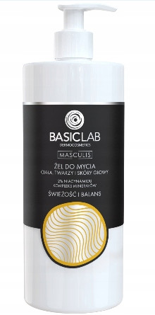 Basiclab Masculis 3-in-1 Body, Face & Scalp Wash Gel, 500ml