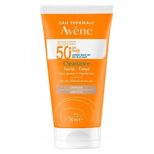 Avene Cleanance Tinted Sunscreen Cream SPF50+ for Oily, Blemish-Prone Skin