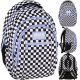 Youth School Backpack for Girls with Classic Checkered Design
