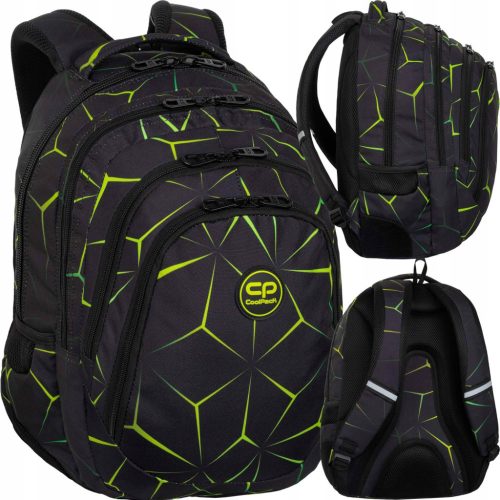 Coolpack Lava Youth School Backpack with 3D Floral Design - Yellow