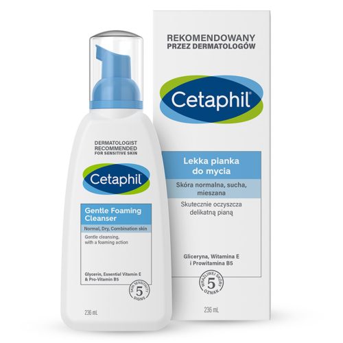 Cetaphil Gentle Foaming Cleanser 236 ml – Ideal for Normal, Combination & Dry Skin