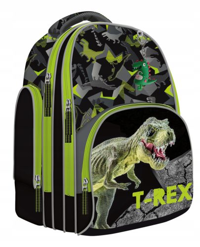 Lightweight T-Rex Dino Bambino School Backpack 3 Compartments for Grades 1-3