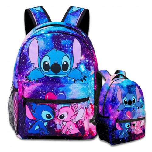 "Stitch Galaxy-Themed School and Travel Backpack – Durable and Cute"