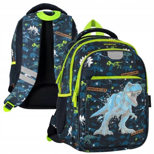 Glow-in-the-Dark T-Rex Dinosaur School Backpack for Kids
