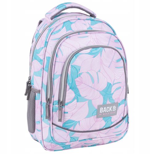 Stylish Pastel Monstera Leaves School Backpack for Girls
