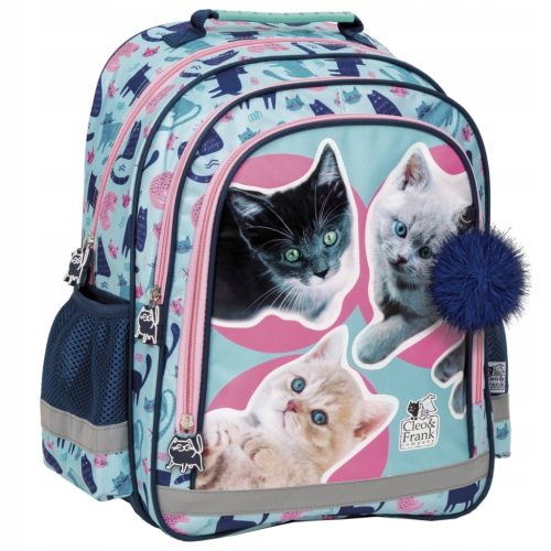 Adorable Cleo & Frank Cat-Themed School Backpack for Girls