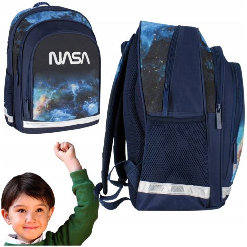 Youth Multi-Compartment School Backpack with NASA Space Design for Boys