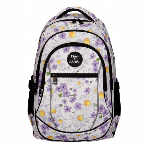 Floral School Backpack: Pastel Multi-Compartment, Ergonomic Design for Grades 4-8