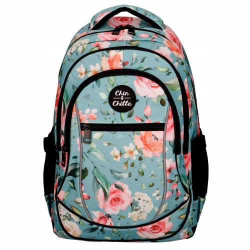 Floral School Backpack for Teens: Spacious & Ergonomic 3-Compartment Design