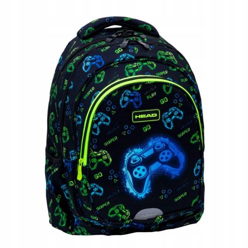 Astra Go Playing Neon Head Ergonomic Multi-Compartment School Backpack