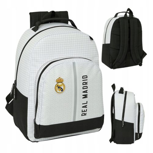 Real Madrid Branded Safta School Backpack with Adjustable Straps and Reinforced Comfort
