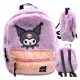 Adorable Kuromi Backpack in Plush Pastel Style for Everyday Use