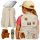 Capibara Themed School Backpack for Kids Grades 3-6, 25L Lightweight Organizer