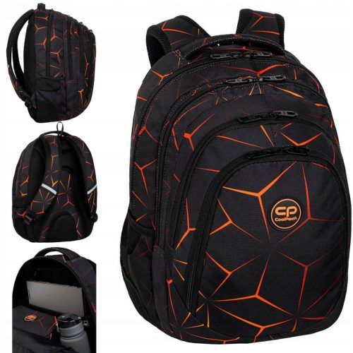 CoolPack Drafter Lava School Backpack - Multi-Compartment with Laptop Sleeve