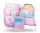 BAAGL Airy Rainbow Unicorn 3-Piece School Set: Backpack, Pencil Case & Tote Bag