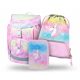 BAAGL Airy Rainbow Unicorn 3-Piece School Set: Backpack, Pencil Case & Tote Bag