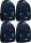 4-Pack Astra Astrabag Neon UFO AB330 Lightweight Three-Compartment 20L Backpack