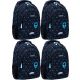 4-Pack Astra Astrabag Neon UFO AB330 Lightweight Three-Compartment 20L Backpack