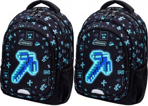Astra Astrabag Dark Pixel 20L Triple Compartment Backpack, Pack of 2