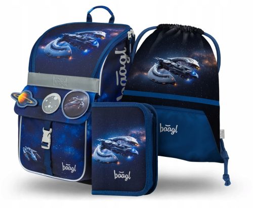 Space Ship Themed Zippy School Backpack for Elementary Students