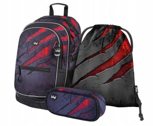BAAGL Core Creamy School Set: Backpack, Pencil Case & Shoe Bag