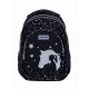 Elegant Triple Compartment Head School Backpack with Unicorn Print