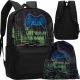 Stylish 22L Gamer Backpack Set with Bonus Drawstring Bag - Ideal for School and Training