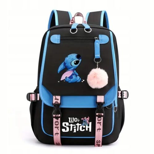 Disney "Lilo & Stitch" 14L School Backpack with Pink Pom-pom