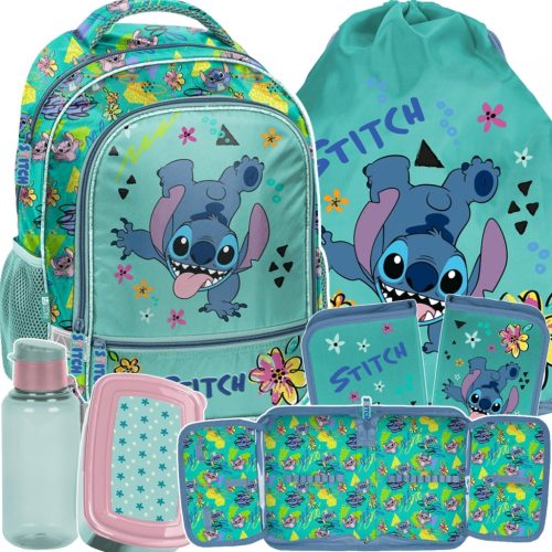 5-in-1 Stitch School Backpack Set for First Grade Girls Featuring Lilo & Stitch
