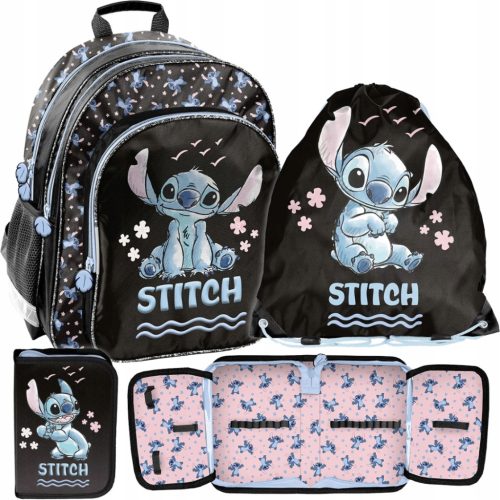 Sky Blue Stitch Paso School Set: Backpack, Shoe Bag, & Pencil Case