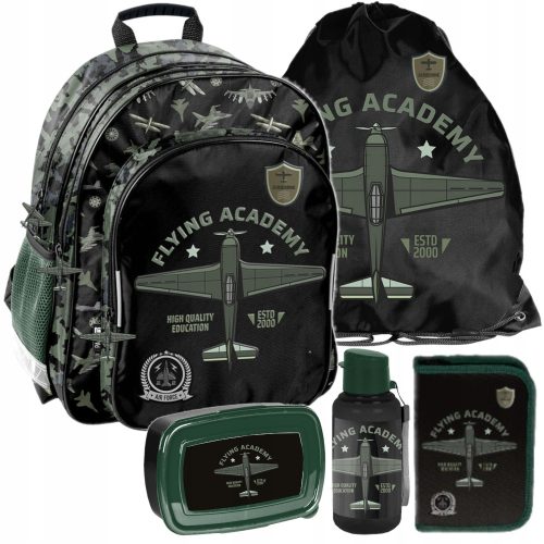 "Flying Academy" PASO School Backpack Set for Boys Grades 1-3