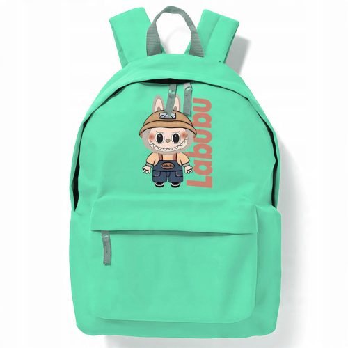 Labubu Mint School Backpack for School Trips and Daily Adventures 