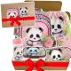 5-in-1 Cute Panda School Backpack Set for Girls