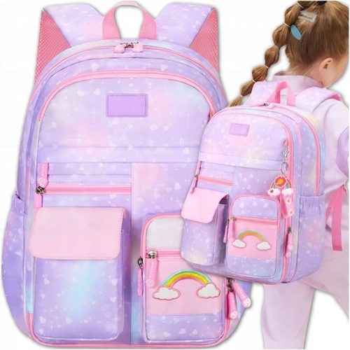 Multi-Compartment School Backpack for Girls Grades 1-3 - Durable & Comfortable
