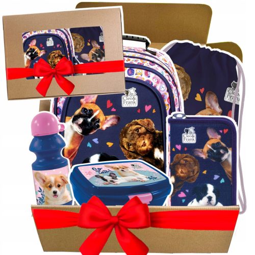 Adorable Cleo & Frank Puppy-Themed School Set for Girls