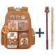 Capibara School Backpack with Charm, Fine Liner and Pencil Set