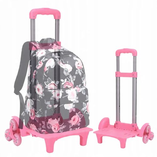 Lightweight Aluminum Backpack Trolley with 6 Rubber Wheels for Easy Carrying