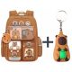 Capibara-Themed Large Waterproof School Backpack with Bonus Keychain