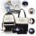Stylish A4 Teen Backpack Set with Accessory Pouch and Pen Case - Perfect for School and Leisure