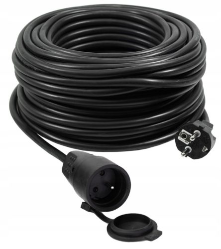 Garden extension cable, single Adelid 10 m, 1 pc. sockets, black