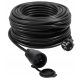 Garden extension cable, single Adelid 10 m, 1 pc. sockets, black