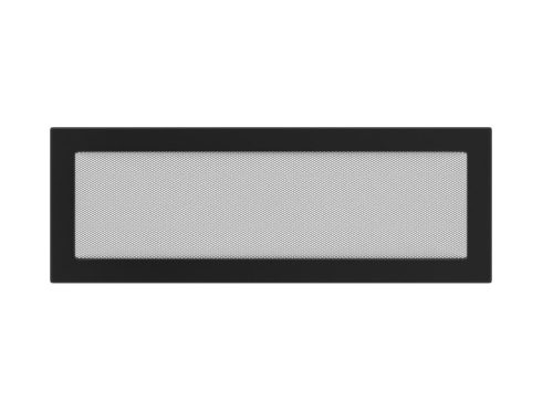 Painted ventilation grille Kratki 49C, black, 17x49 cm